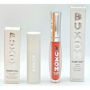 Buxom POWER-FULL Plump & Repair Lip Butter BARE + PLUMP SHOT Enchanted Berry NIB